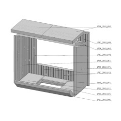 Šamotová komora komplet KV B 2G 66. 50. 01 (B)  